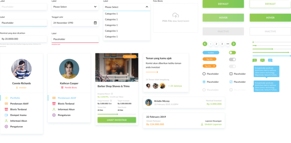ui ux portfolio web investasi 2